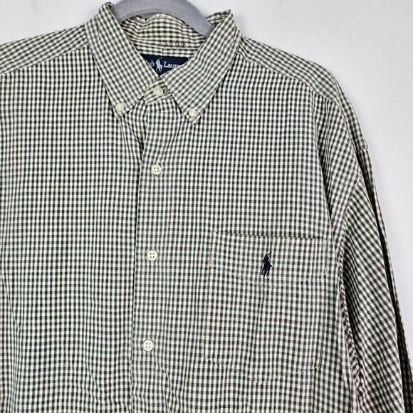 Ralph Lauren McMeel 100% Cotton Plaid Long Sleeve Button Down Shirt L - Picture 3 of 7